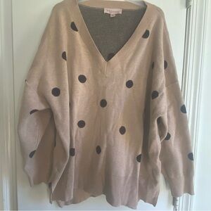 Philosophy‎ Knit 3X Sweater - Beige and Gray